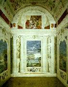 Paolo  Veronese walls of the stanza della lucerna oil painting